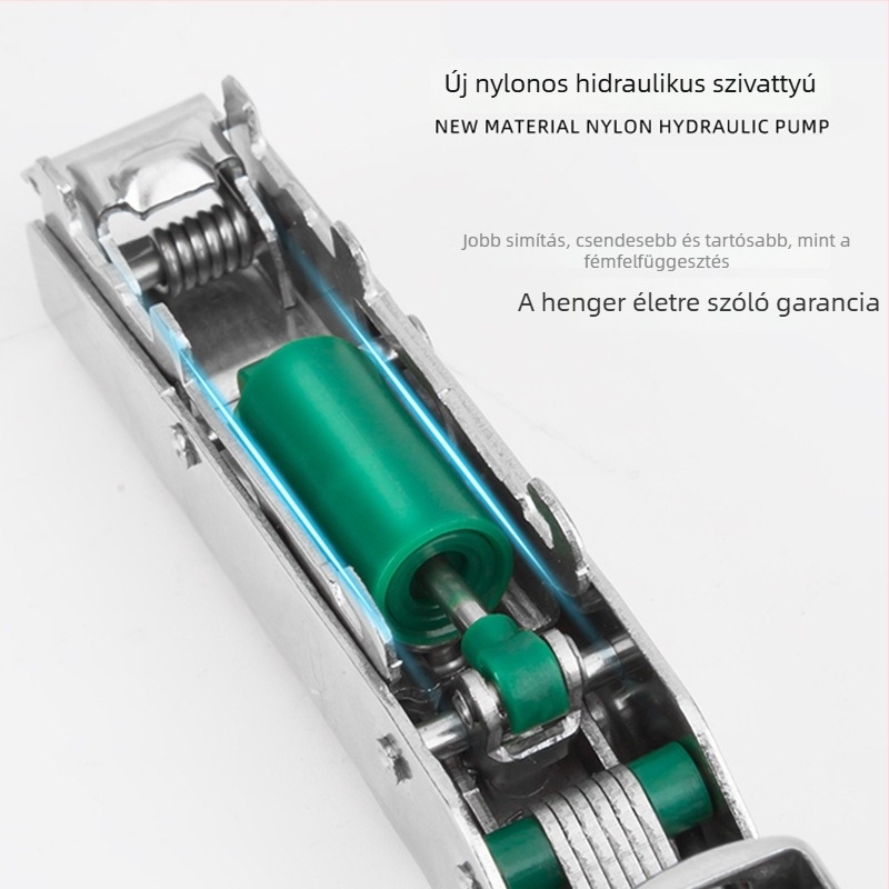 Levehető gardróbajtó pánt - 304 rozsdamentes acél, polírozott felület, nylon henger, Meihong