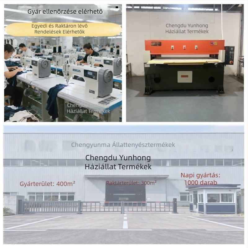 Kutyapóráz és hám, textil anyagból, Yunhong márka, rögzített hosszúságú