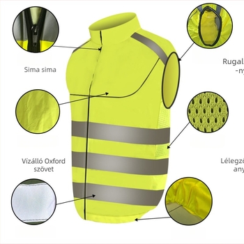 Reflektív lovas dzseki - 150D Oxford anyag, fényvisszaverő szalag, modell 1915