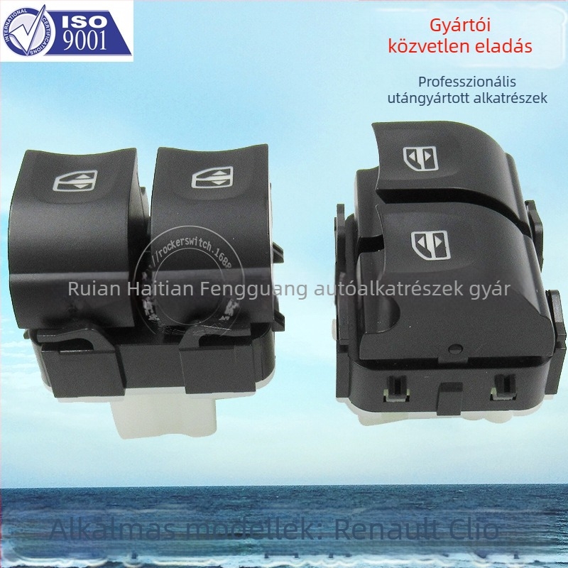 Renault Clio elektromos ablakemelő kapcsoló — Modell: 254118044R; Márka: Han Tian Fengguang; Kompatibilis: Renault Clio; ISO9001 tanúsítvány; Testreszabható feldolgozás: Igen
