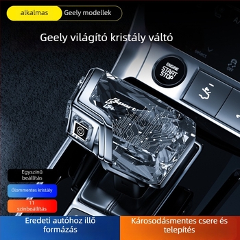 Kristály váltókar-gomb Geely Xingyue L-hez, Boyue L26 modell, Xingrui belső tér módosítás, jacht-stílusú váltókar
