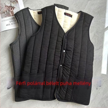 Férfi mellény fleece-béléssel, őszi-téli szezonra