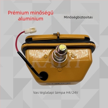 Bányagép fényszóró vasból készült négyzet alakú lámpa, H4, 24V, kabin és kar világítása