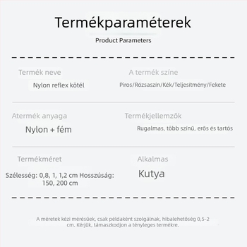 Kutyapóráz - rugalmas, fényvisszaverő, poliészter anyagú (Márka FAX)