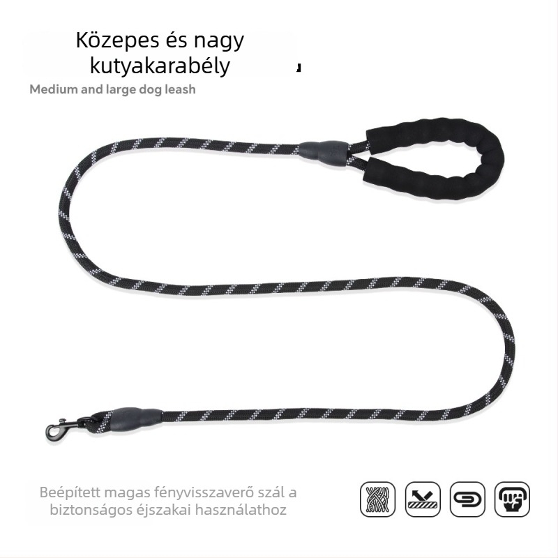 Kutyapóráz - rugalmas, fényvisszaverő, poliészter anyagú (Márka FAX)