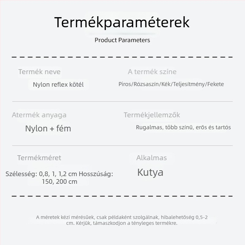 Kutyapóráz - rugalmas, fényvisszaverő, poliészter anyagú (Márka FAX)