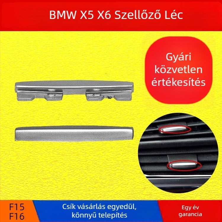 BMW X5/X6 szellőzőnyílás díszléc elektroplált bevonattal F15/F16 modellekhez