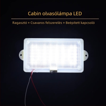 Xingcheng LED tetőfény autóhoz olvasólámpával, 12/24V, 15W