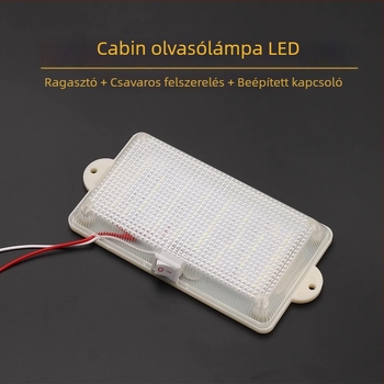 Xingcheng LED tetőfény autóhoz olvasólámpával, 12/24V, 15W