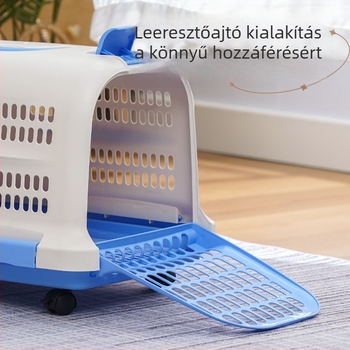 Macska szállítótáska, hordozható és lélegző, kemény PP héj, CUUKIEE márka