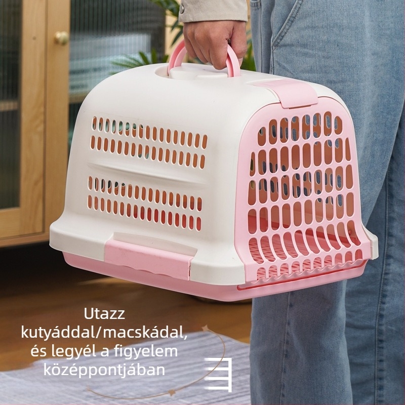 Macska szállítótáska, hordozható és lélegző, kemény PP héj, CUUKIEE márka