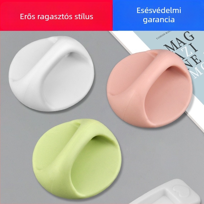Fúrás nélküli ajtóhúzó fogantyú, öntapadós – műanyag, modell LLS-03, amerikai stílus