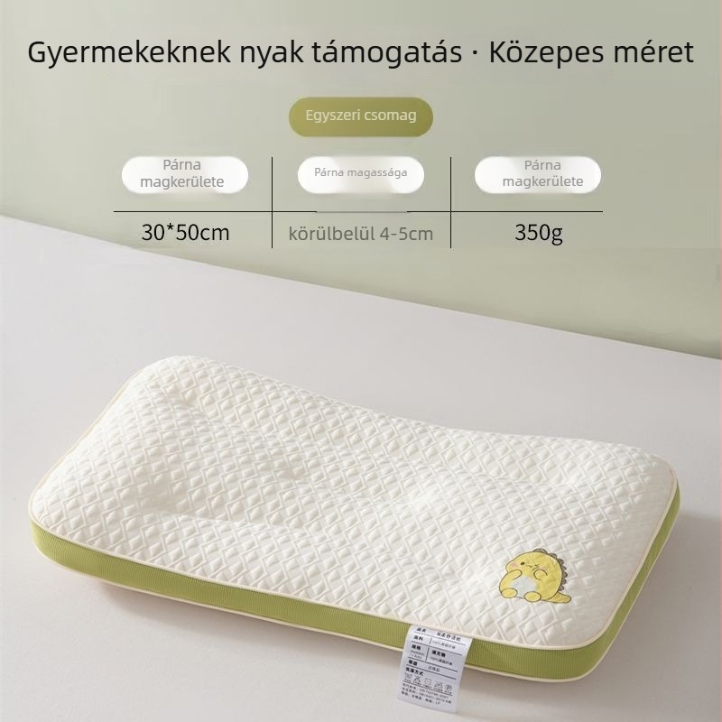 Gyerekeknek készült nyak-támogató alvópárna, téglalap alakú, poliészter rost töltet, huzat szintetikus szálból
