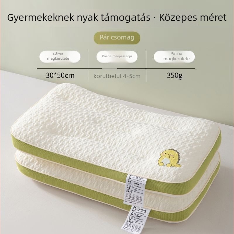 Gyerekeknek készült nyak-támogató alvópárna, téglalap alakú, poliészter rost töltet, huzat szintetikus szálból