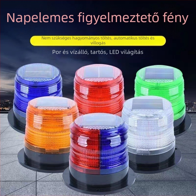 Járműre szerelt LED figyelmeztető lámpa, erős mágnessel a tetőn, LTD-6108, 3W, 50000 óra