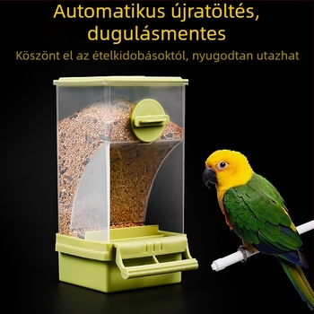 Papagájok automata etetődoboz – anti-spill függő etető, műanyag, Zhejiang eredetű, 80 darabos készlet, akváriumhoz