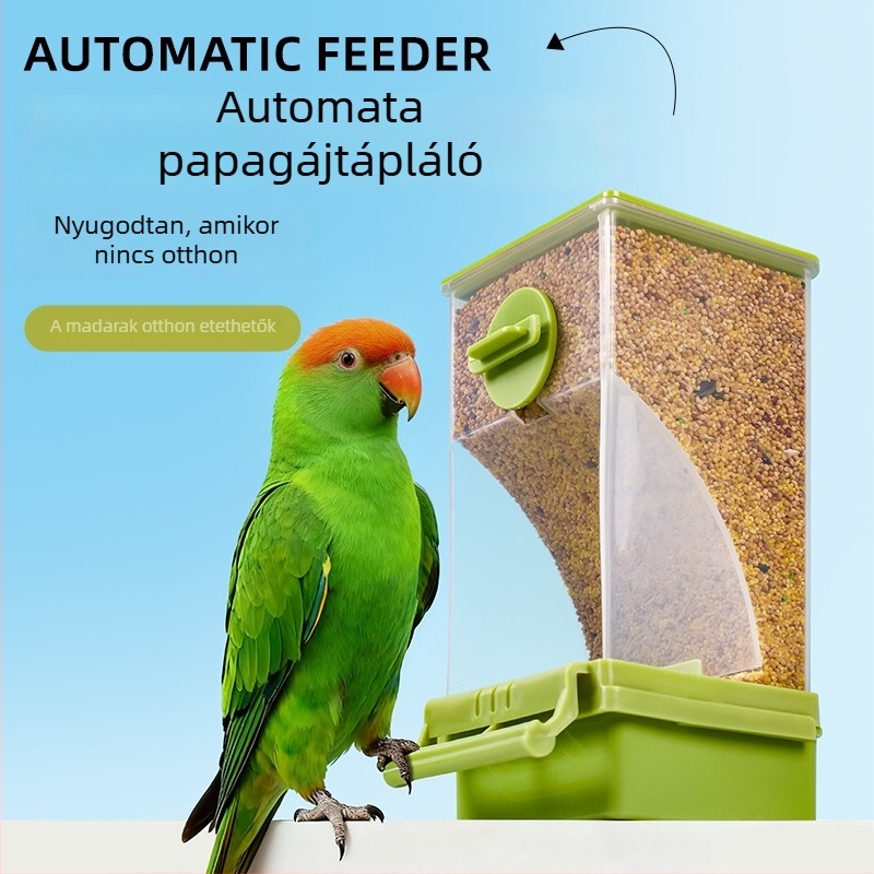 Papagájok automata etetődoboz – anti-spill függő etető, műanyag, Zhejiang eredetű, 80 darabos készlet, akváriumhoz