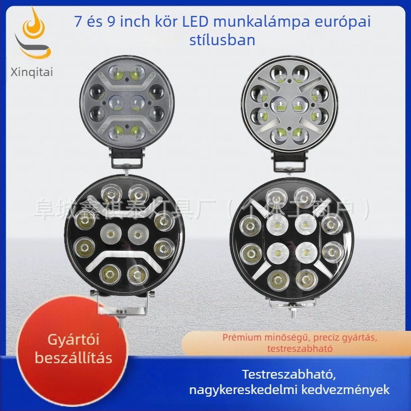 LED körlámpa teherautó tetőre – LED-ek, 51W, 12-80V, alumínium váz, univerzális