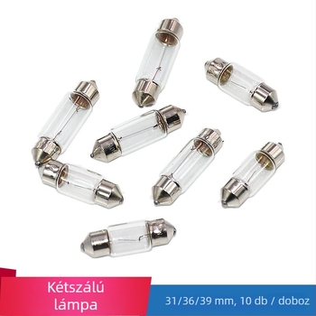 Autó belső olvasólámpa, kétpontú tetőfény, 12V 5W