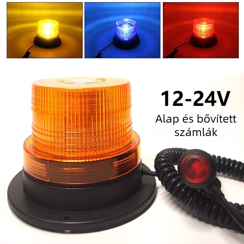 LED tetőfény autóhoz Little Yellow Light 12LED – 12W, feszültség 12–24V, fényáram 3000 lm, PC ház