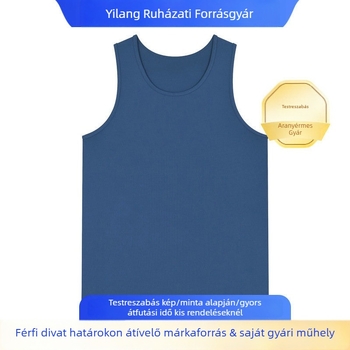 Férfiaknak szóló testre szabott hálószövésű, lélegző, izzadság-elvezető, gyorsan száradó edzőmellény