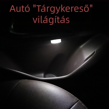 Kerek érintéses LED fényforrás, 6 LED, 2W, 200 lm, 2835 LED, autó belső világításhoz, szekrényhez és olvasólámpához