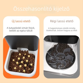 Macska lassú etető tál szilikonból – élelmiszer-minőségű szilikon, megakadályozza a fulladást, lassú etetés