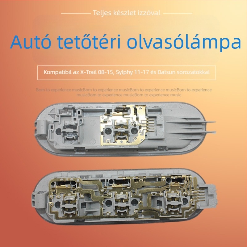 Autó olvasólámpa – 5W halogén, belső világítás, kompatibilis Qashqai, Sunshine March, R50, T70, Venucia D50
