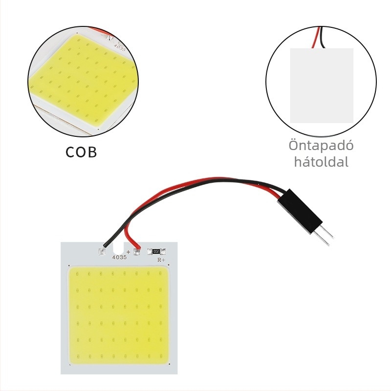 Shang Bo Yi COB LED autó olvasólámpa – tető- és csomagtartó világítás, 18/24/36/48 SMD