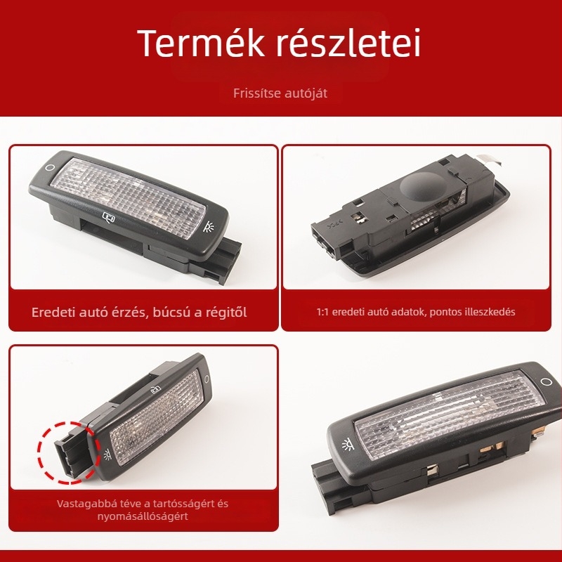 Hátsó tető olvasólámpa – Sokamai, műanyag, alkatrész szám 3B0947291, kompatibilis Tiguan, Passat, Sharan, Golf 4, Bora