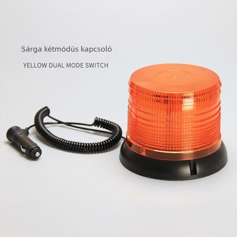 Műszaki jármű figyelmeztető lámpa — LED strob, 12V, 10W, autó- és tetőre szerelhető, testreszabható