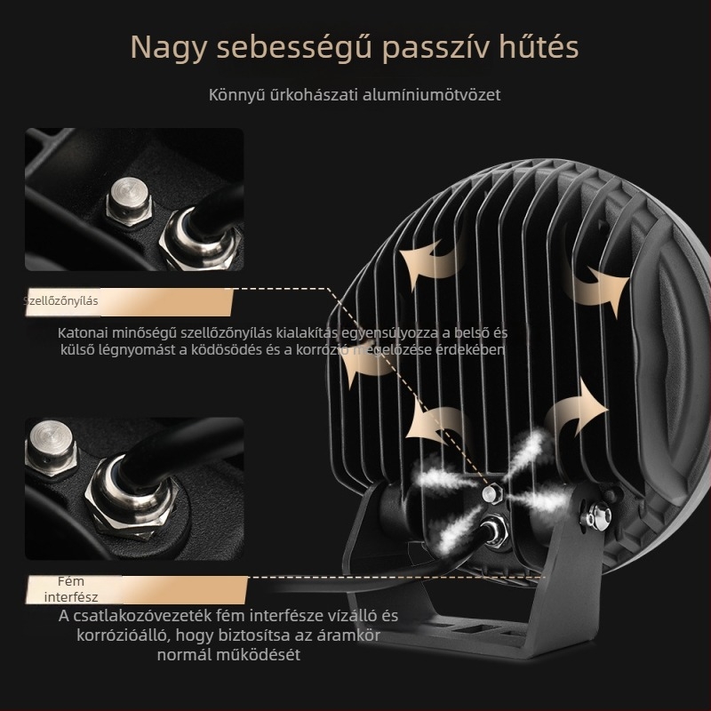 9 colos LED autófény, 320W, nagy teljesítményű, ultra‑fényes módosított első lámpa, tető világítás, spotfény