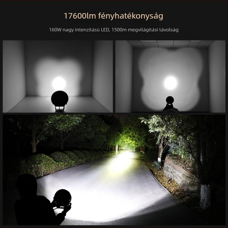 9 colos LED autófény, 320W, nagy teljesítményű, ultra‑fényes módosított első lámpa, tető világítás, spotfény
