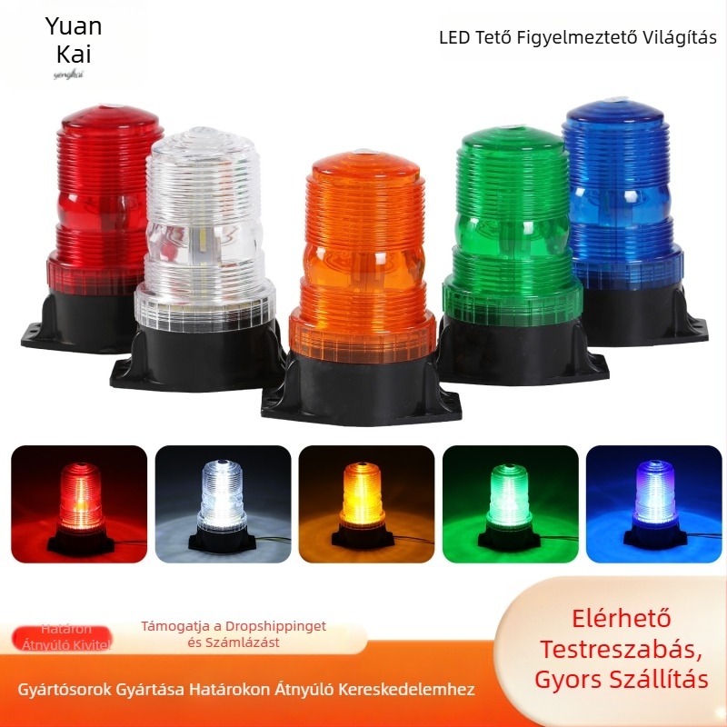 LED jármű teteji lámpa mágneses rögzítéssel – 15W, 12-24V, SMD