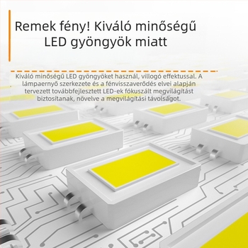 Bohang LED tetőfény – figyelmeztető lámpa, 220V, piros–kék villogó járművekhez