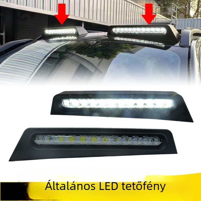 LED tetőfény autóhoz – nappali menetfény és vészjelző fény, modell MCL368A, 12 V, műanyag + alumínium ötvözet, pickupokhoz, terepjárókhoz és SUV-okhoz