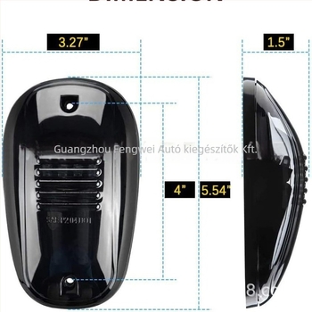 FN212 LED tetőfény, 12 V, PC ház, élettartam 50 000 óra