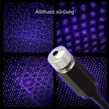 LED belső autó tetőfény csillagfény vetítéssel, modell 12, 5V, 3.9W