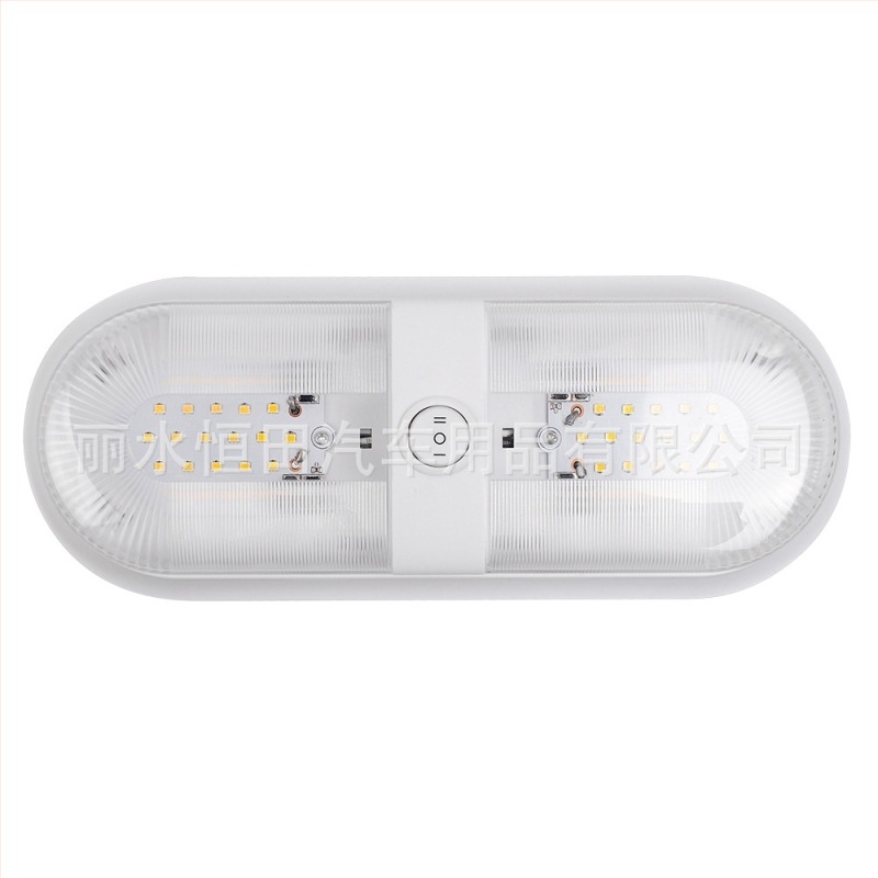 RV lakóautó mennyezeti LED lámpa DRVDL, 12-24V, 6-7W, 48 LED, 580 lm
