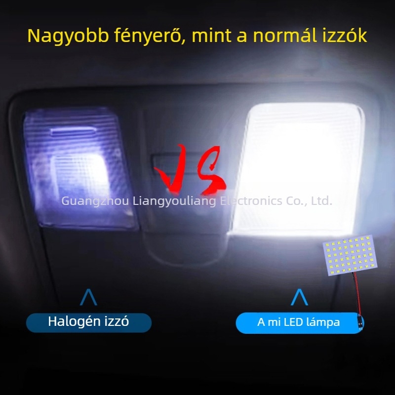 Autó belső LED olvasólámpa tetőre, 2835 48SMD LED, modell 1210-48SMD, 12V, 2.16W