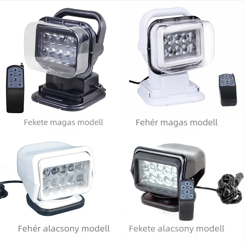 LED tetőfény járművekhez vezeték nélküli távirányítással, 360° forgás, 50W, 4000LM, modell OH849