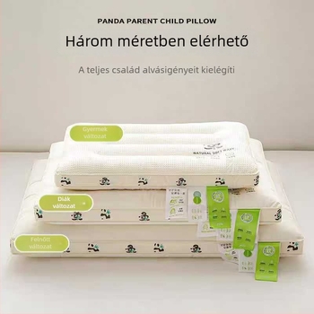 Panda nyakpárna - téglalap alakú, töltet 100% poliészter rost, kötött anyag, egy személyre, felnőtteknek, súly 0.55–1.0 kg.