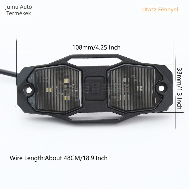 UTV tetőre szerelt LED olvasólámpa, 12V, 6W, Modell T-W2053