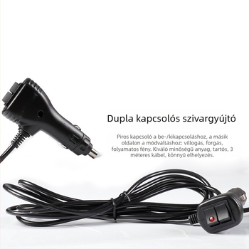 Mágneses tető LED figyelmeztető fény építőipari járművekhez – sárga/kék/piros villogó, szerelés nélkül, útakadály-lámpa