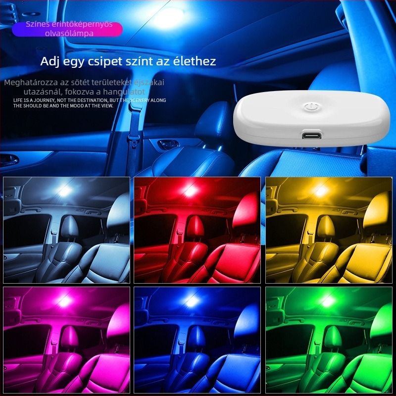 Autó tetőbelső fény RGB LED, modell MS-031, 1,6W, PVC+LED
