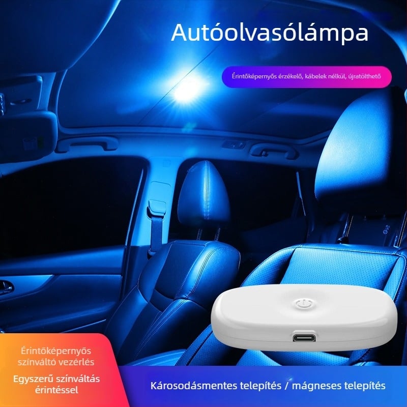 Autó tetőbelső fény RGB LED, modell MS-031, 1,6W, PVC+LED
