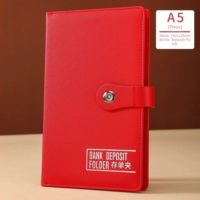 Bankjegy tartó – PU bőr, méret 145x228 mm, illeszkedik a 115x215 mm-es papírhoz, logó nyomtatás, testreszabás elérhető