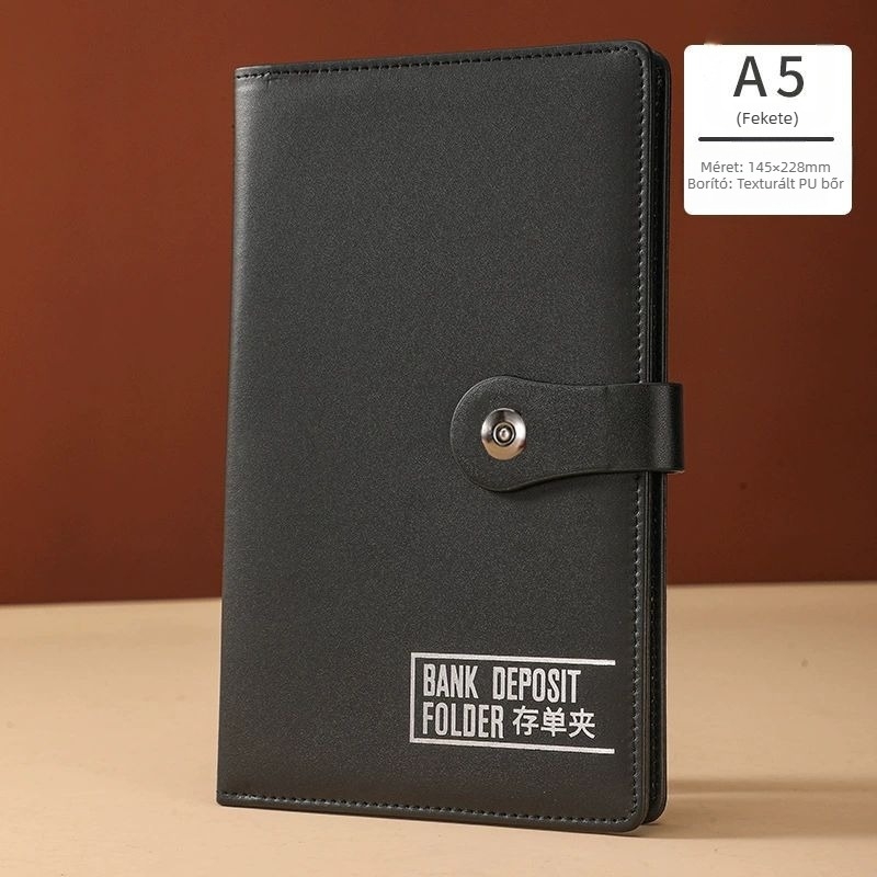 Bankjegy tartó – PU bőr, méret 145x228 mm, illeszkedik a 115x215 mm-es papírhoz, logó nyomtatás, testreszabás elérhető