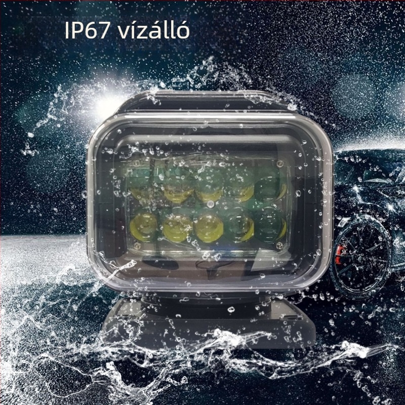 LED autó tetőfény, távirányítású lámpa, 100W, 10000 lm, 9-32V, alumíniumötvözet ház