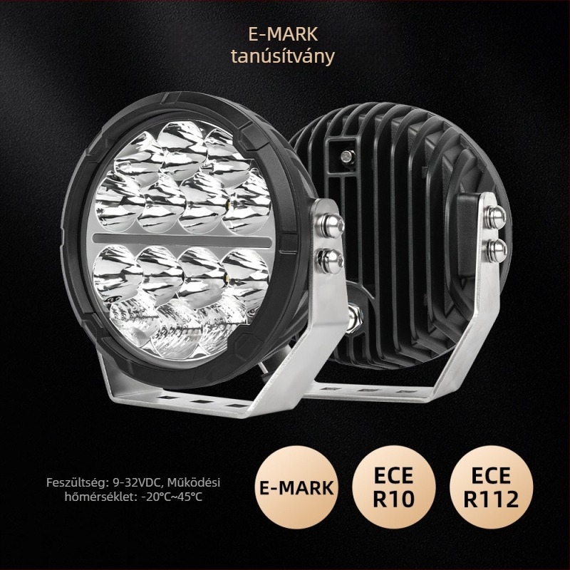 Off-road autó LED spot fény, tetőre vagy első lökhárítóra szerelhető • 70W • 9-30V DC • 6000K • 5000-7700 lm • Model D065